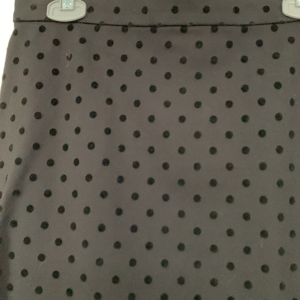 Ann Taylor pencil skirt with velvet polka dots